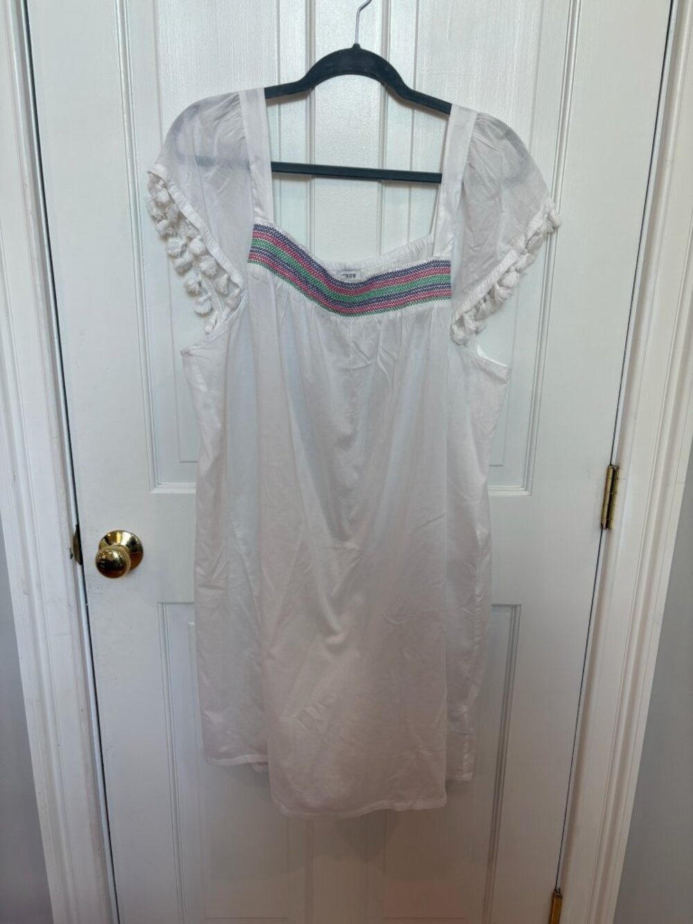 J. Crew, Multi-color Embroidered Lightweight Gauze Dress